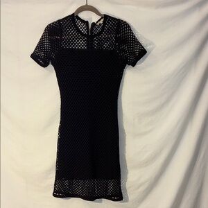 1. State Black Mesh Mini Dress